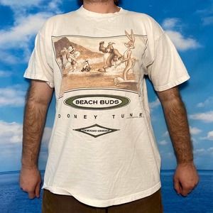 Vintage 90s looney tunes beach buds t shirt